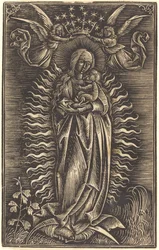 La Vierge couronnée par deux anges