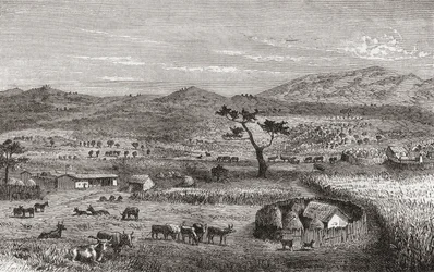 Un établissement à Kouihara, Afrique de l