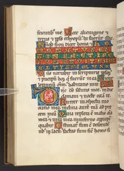 Initiale et texte (vélin)