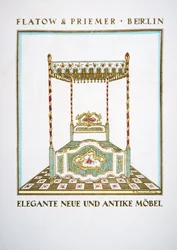 Publicité pour "Flatow & Priemer", de Styl, pub.1922 (pochoir)