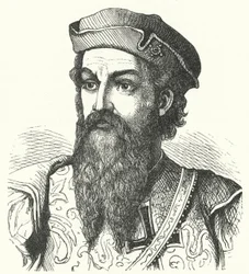 Afonso de Albuquerque, Duc de Goa, général portugais et vice-roi des Indes portugaises (gravure)