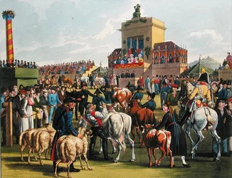 Exposition agricole à Cannstadt, Wurtemberg, vers 1820
