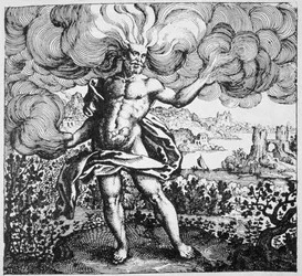 Allégorie alchimique : Le vent l