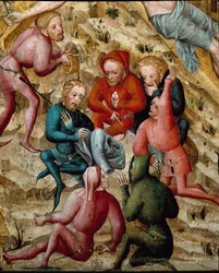 Retable de la Passion : Joueurs