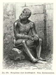 Statue en bronze grecque ou romaine antique d