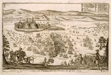 Bataille près de la ville de Levice en 1664, illustration d