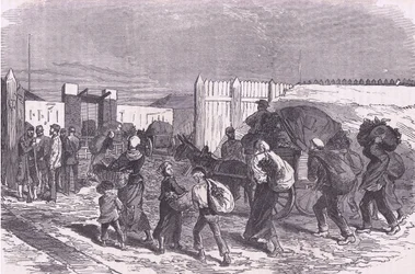 Apportant des légumes des banlieues, Histoire de la guerre entre la France et l