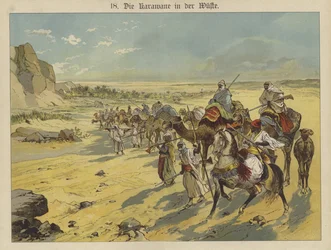 Caravane dans le désert arabe