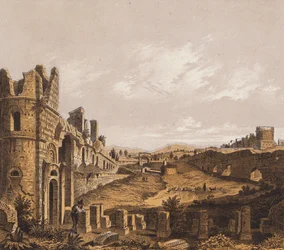 Cirque de Maxence, Rome (lithographie couleur)