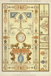 Début du XIXe siècle, peinture murale et décoration de plafond