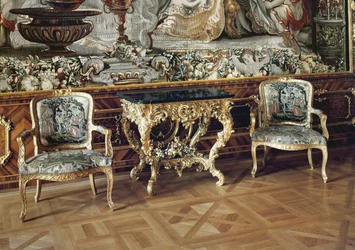 Console et deux fauteuils, 1745