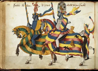 Participants équipés pour un tournoi, vers 1640