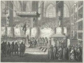 Couronnement de Charles X Gustave de Suède dans la cathédrale d