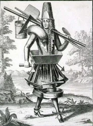Costume pour un franc-maçon, publié par Gerard Valck (1651/2-1726), vers 1690