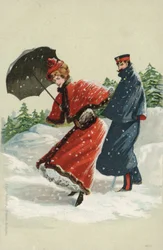 Couple dans la neige
