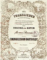 Couverture de la partition pour Drei Volkslieder par Felix Mendelssohn