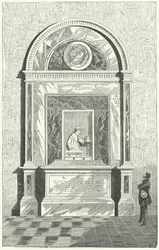 Tombe de Dante à Ravenne, Italie (gravure)