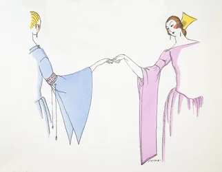 Dessins de manches, tiré de Styl, publié en 1922 (imprimé pochoir)