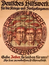 Affiche de la Première Guerre mondiale exhortant les Allemands à donner de l