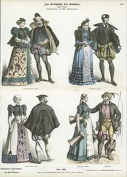 Costumes français et allemands, fin 16ème siècle