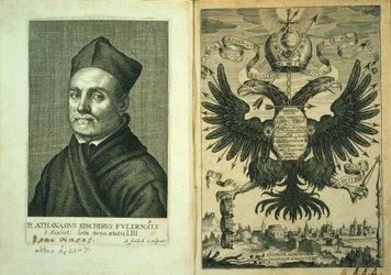 Frontispice de Magnes sive de Arte Magnetica Opus Tripartitum par Athanasius Kircher, 1643