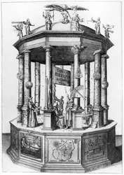 Frontispice des Tables Rudolphines compilées par Johannes Kepler, publié en 1627