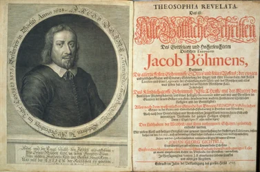 Frontispice de Theosophia Revelata par Jacob Boehme, 1715