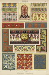 Grec, Architecture polychrome