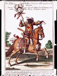 Arlequin à cheval