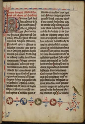 Harley 3973 f.1, Initiale habitée 