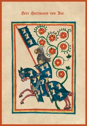 Hartmann von Aue, Livre de chants médiévaux (vélin)