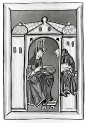 Hildegarde de Bingen recevant la Lumière du Ciel, c.1151