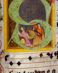 Initiale historiée S avec la décollation de Saint Jean-Baptiste, du Graduel de Friedrich Zollner de Langenzenn, 1439-42