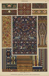 Indien, Broderie, Tissage, Tressage et Laque
