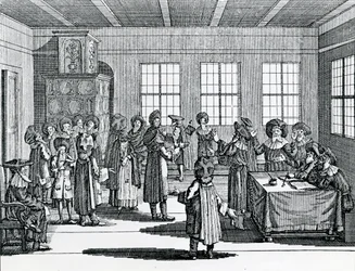 Scène de divorce juif, du 