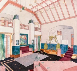 Salon de style Jugendstil ou début moderniste