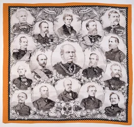 Kaiser Wilhelm I (1797-1888) entouré des généraux allemands, 1870