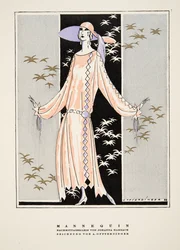 "Mannequin", publicité pour la robe de Johanna Marbach, extrait de Styl, publié en 1922 (impression sur pochoir)