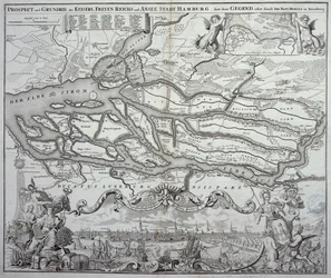 Carte de Hambourg et des environs, publiée à Nuremberg