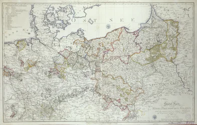 Carte des États prussiens en 1799