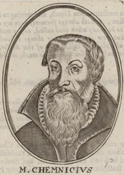 Martin Chemnitz, théologien et réformateur luthérien allemand (gravure)