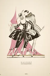 "Masken : conçu et dessiné par Offterdinger, tiré de Styl, publié en 1922 (impression sur pochoir)
