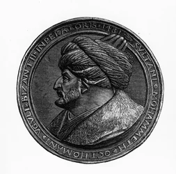Médaillon de Mehmed II, de Geschichte der Byzantiner und des Osmanisches Reiches par G.S. Hertzberg, 1883