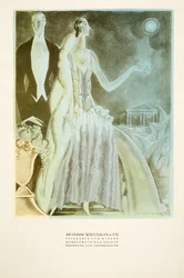 Mondscheinsonate, robe stylisée par Wiener, extrait de Styl, publié en 1922 (impression pochoir)