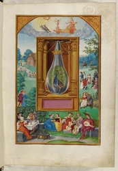 Ms Harley 3469, f.28, La Queue du paon, le Quatrième Traité, tiré de « Splendor Solis » de Salomon Trismosin