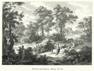 Nausicaa et Ulysse, scène de l