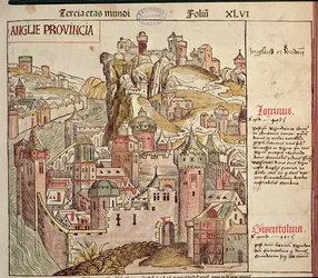 Vieux Londres, de la Chronique de Nuremberg par Hartmann Schedel (1440-1514) 1493