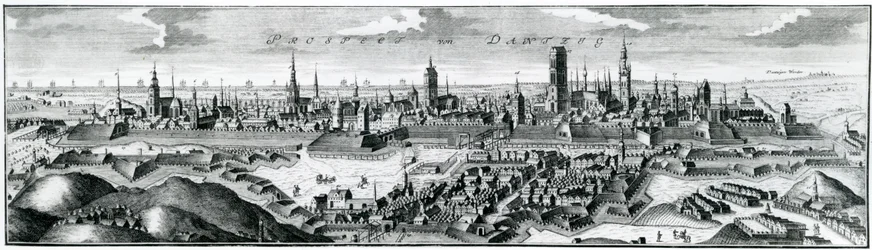 Vue panoramique de Danzig (Gdansk)