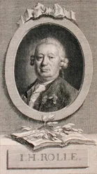 Portrait de Johann Heinrich Rolle (1716-85) gravé par Geyser