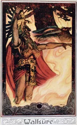 Carte postale représentant Odin appelant le feu, 1914